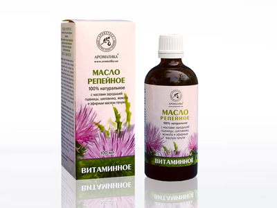 Kosmetický lopuchový olej s oleji z pšeničných klíčků, šípku, jojoby a pačuli  100ml