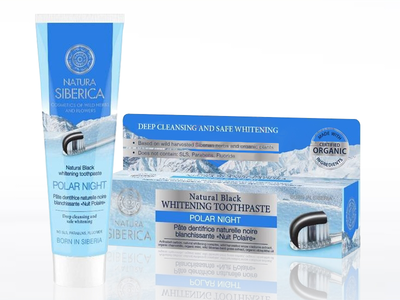 Polární noc – přírodní černá bělící sibiřská zubní pasta  100g